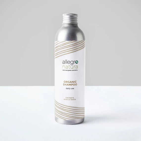 Allegro Natura Organic sampon gyakori hajmosásra, természetes összetevőkkel és műanyagmentes csomagolásban
